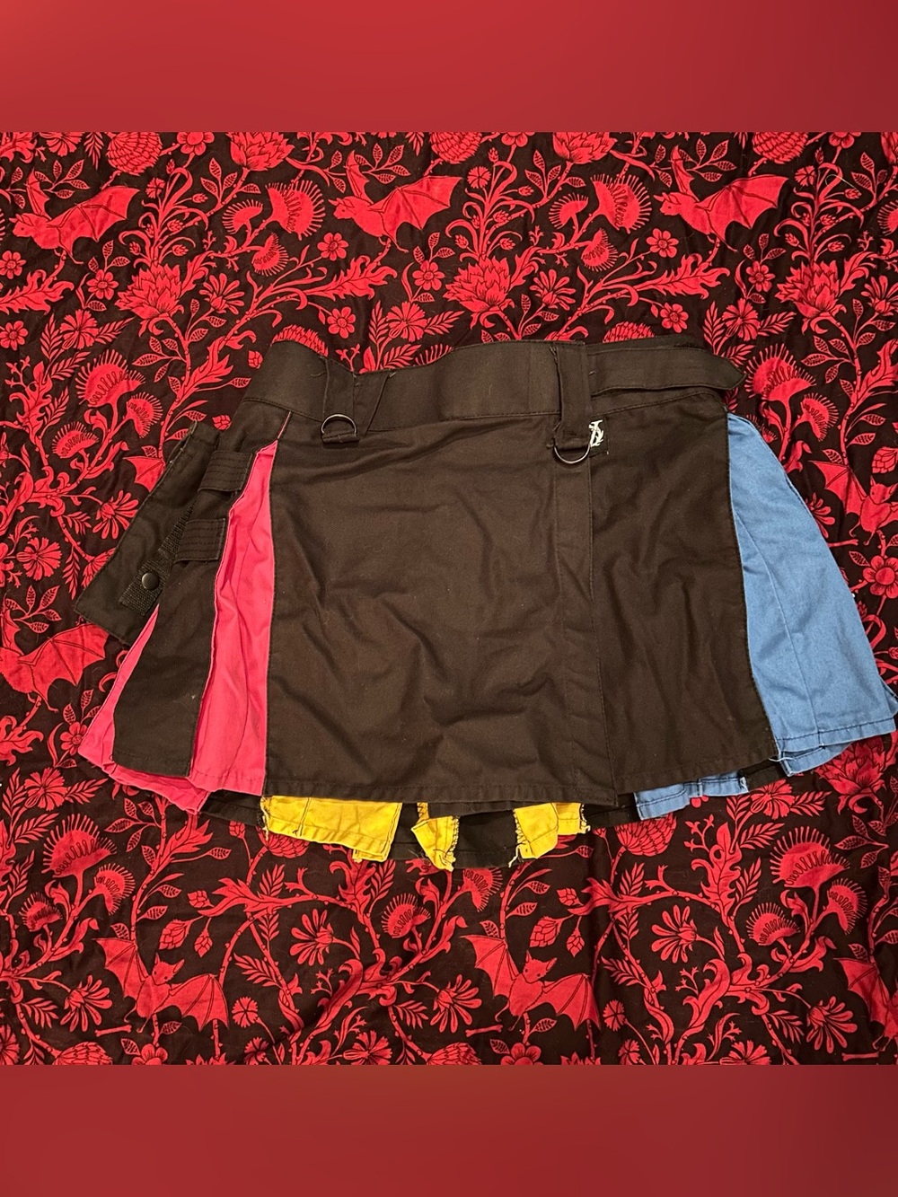 Versatta Pan Pride Hybrid Cargo Kilt Mini Skirt  
. - Picture 3 of 5